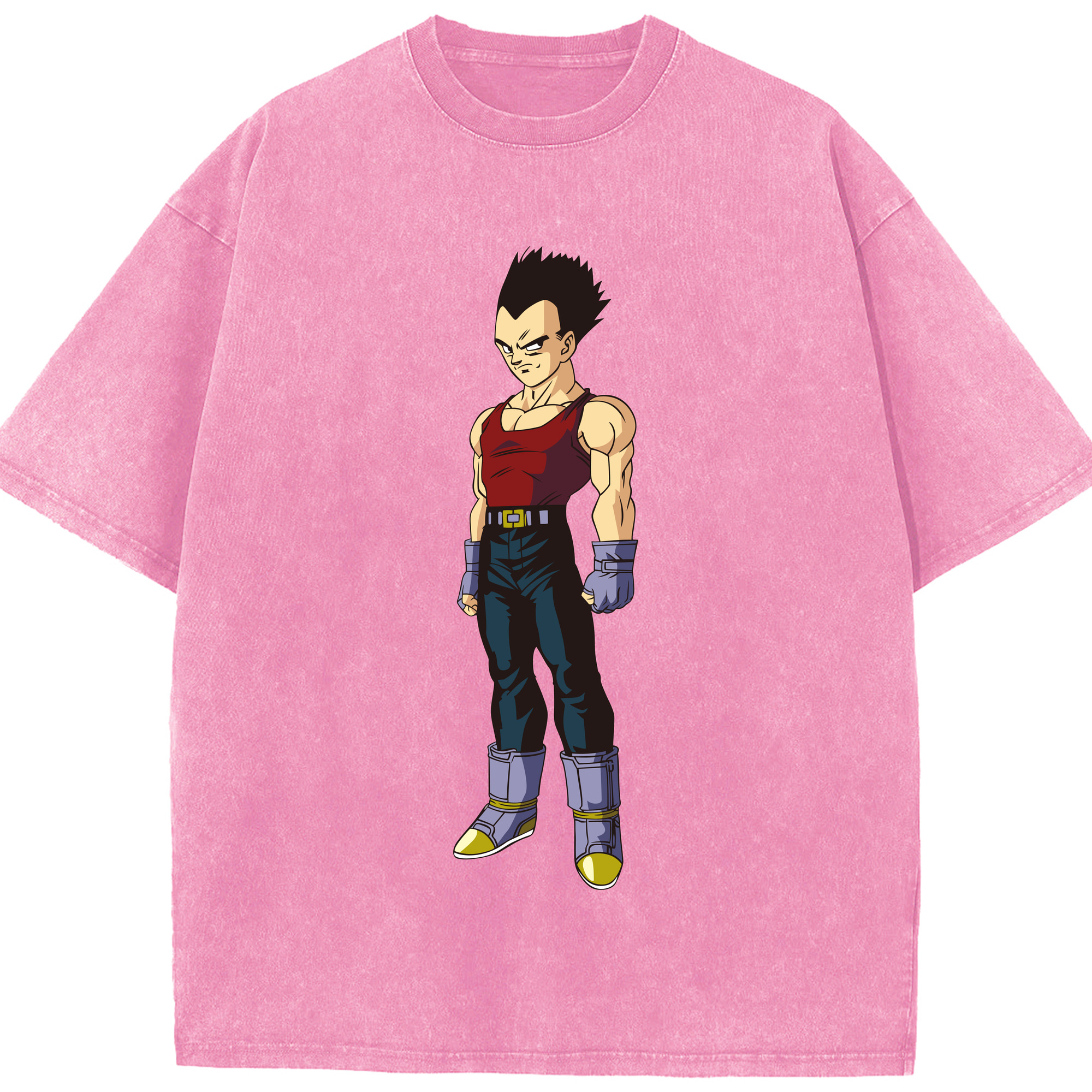 （画像用） ドラゴンボール ベジータ四世（Bejīta Yonsei）DRAGON BALL Vegeta IV 綿100% ヴィンテージ風 半袖Tシャツ（フロントプリント）